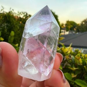 SUPER RARE White Fluorite Mini Tower